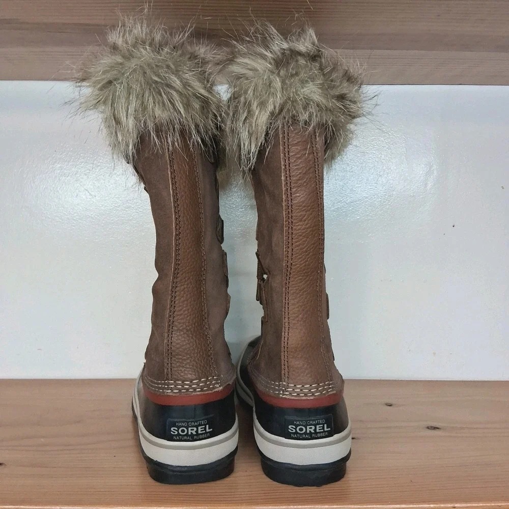 Sorel Joan of Arctic Faux Fur Waterproof Suede Leather Boots‎ Women's Size 6